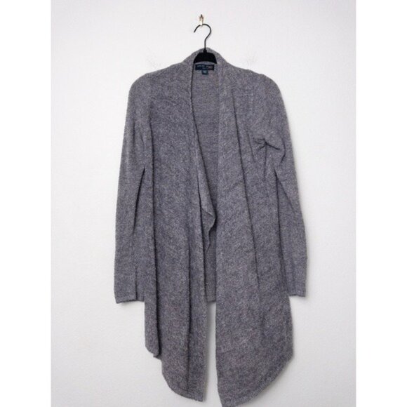 Barefoot Dreams CozyChic Lite Girls Calypso Wrap Sweater 8/10 Heathered Grey - Picture 2 of 9